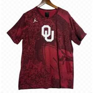 Jordan Men's‎ Nike Dri-FIT Oklahoma Sooners Short Sleeve Red Tee - Size L